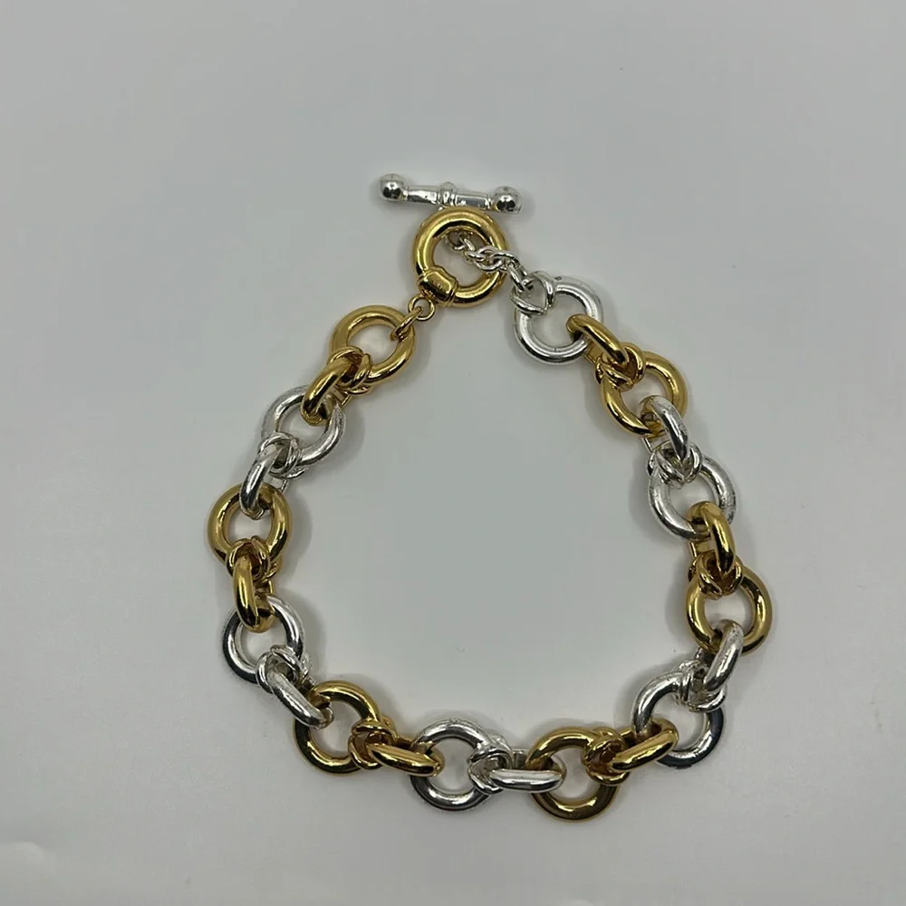 Chucky Gold and Silver Chain Necklace - Picture 8 of 10